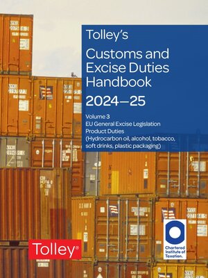 cover image of Tolley's Customs and Excise Duties Handbook